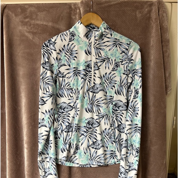 Tommy Bahama Golf Stretch Tropical Print 1/3 Zip - Size S/P - Picture 6 of 14